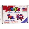 Snapo: Americana Kit - 150 pcs - Red-White-Blue Blocks & Wheels - Blocks - 1 - thumbnail