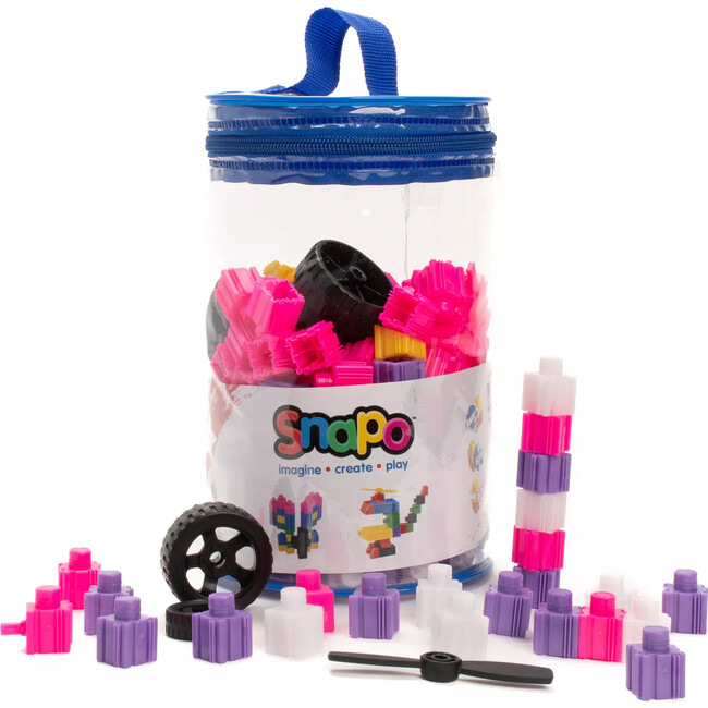 Snapo: Unicorn Creator Kit - 200 pcs - Pink-Purple-White-Yellow Blocks - Blocks - 2