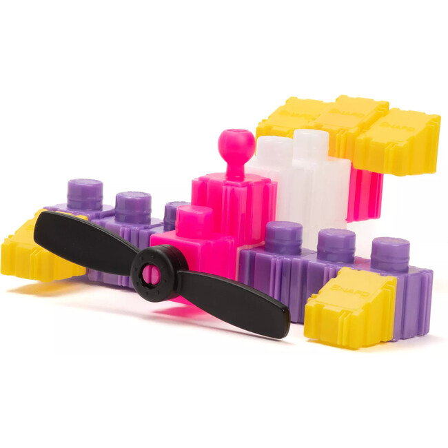 Snapo: Unicorn Creator Kit - 200 pcs - Pink-Purple-White-Yellow Blocks - Blocks - 3