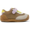 Dadda Nubuck Velcro Strap First Walkers Sneakers, Beige - Sneakers - 3