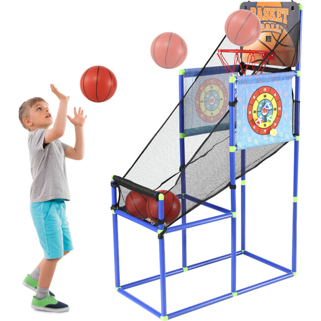 Trimate 2-in-1 Arcade Basketball Hoop Game with 2 Dart Boards