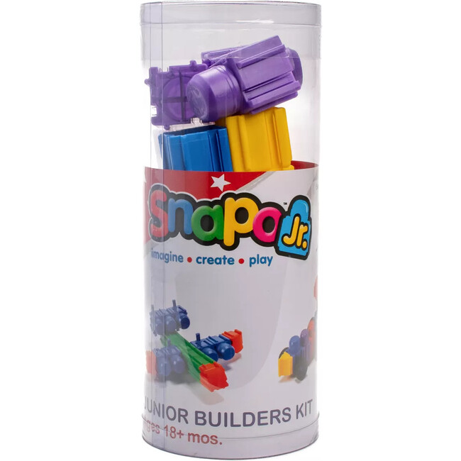 Snapo Jr. Starter Set - 25 pcs - Colorful Blocks & Wheels