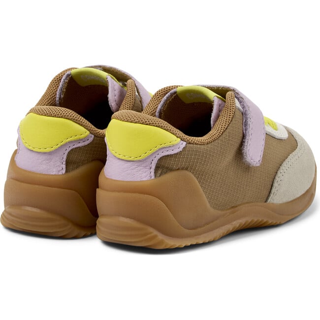 Dadda Nubuck Velcro Strap First Walkers Sneakers, Beige - Sneakers - 5