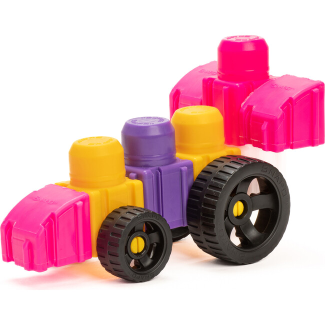 Snapo Jr. Princess Creator Kit - 40 pcs - Pink-Purple-Yellow-White Blocks