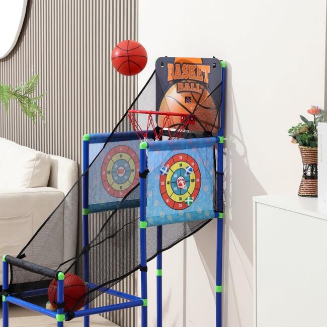 Trimate 2-in-1 Arcade Basketball Hoop Game with 2 Dart Boards - Outdoor Games - 3