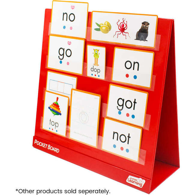 Junior Learning Tabletop Desk Pocket Board Chart, Double Sided