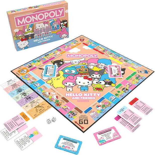 MONOPOLY: Hello Kitty & Friends - Collectible Licensed Edition, Strategy Board Game - Games - 2