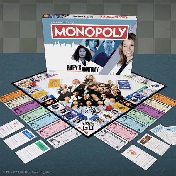 MONOPOLY: Grey's Anatomy - Collectible Licensed Edition, Strategy Board Game - Games - 2