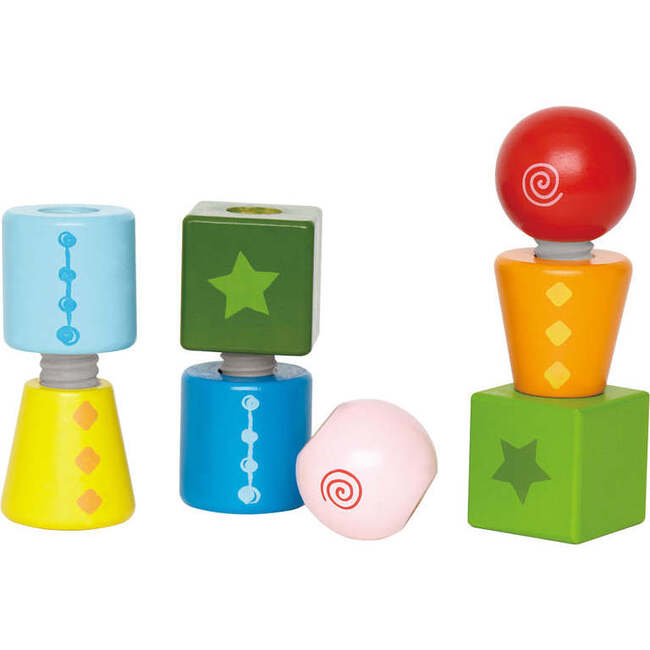 Hape: Twist & Turnables - Colorful Wooden Shapes Blocks