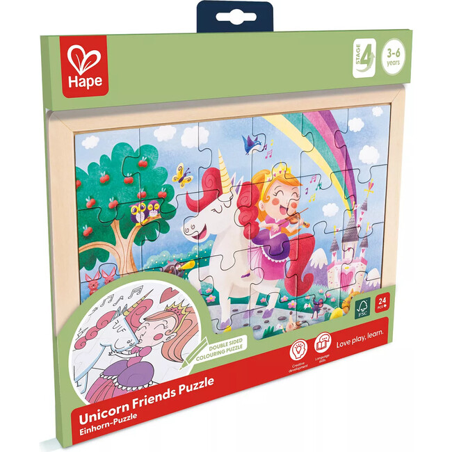 Hape: Unicorn Friends Puzzle - 24pc