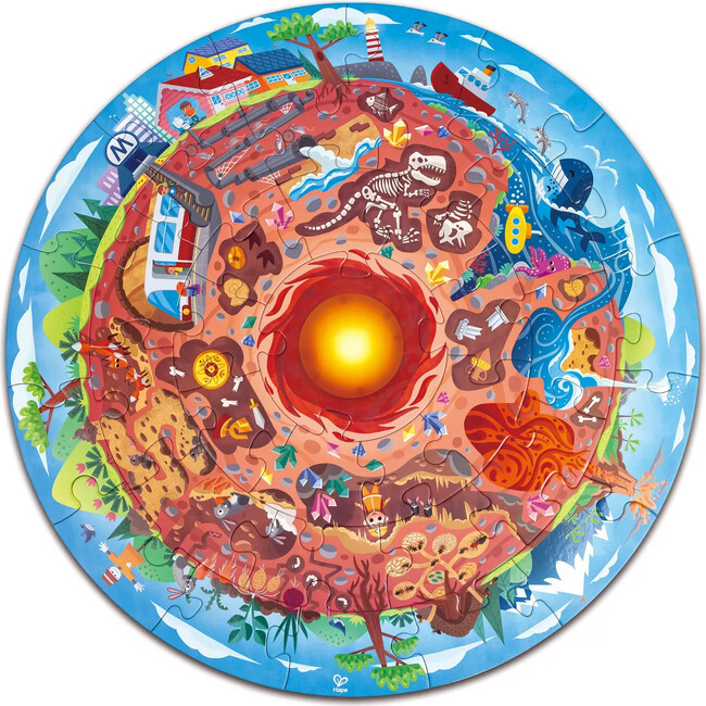 Hape: Underground World Puzzle - 36pcs, Circle Puzzle