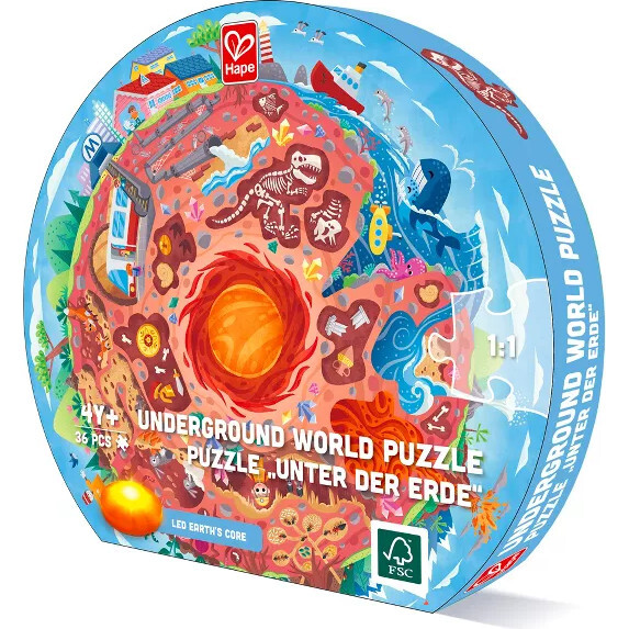 Hape: Underground World Puzzle - 36pcs, Circle Puzzle - Puzzles - 3