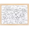 Hape: Space Friends Puzzle - 48pc, Double-Sided Coloring Puzzle - Puzzles - 1 - thumbnail