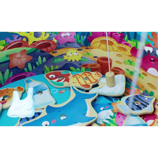 Hape: Save the Seas - 2-In-1 Magnetic Fishing Game - Role Play Toys - 3