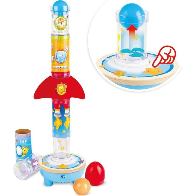 Hape: Rocket Ball Air Stacker - Sorting & Construction Stacking Toy