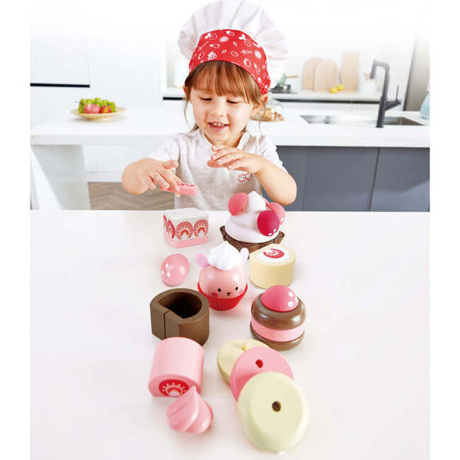 Hape: Strawberry Dessert Set - Pink Cute Food Toy - Play Kitchens - 3