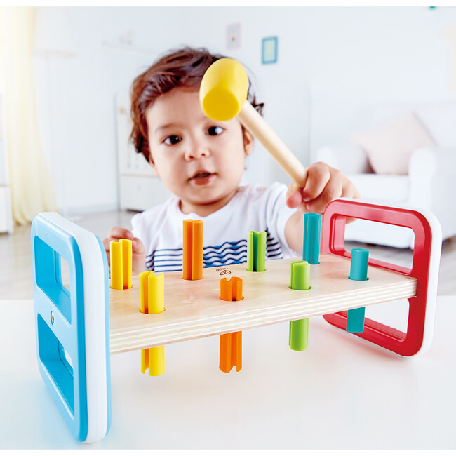 Hape: Rainbow Pounder - Wooden Hammering Bench Toy