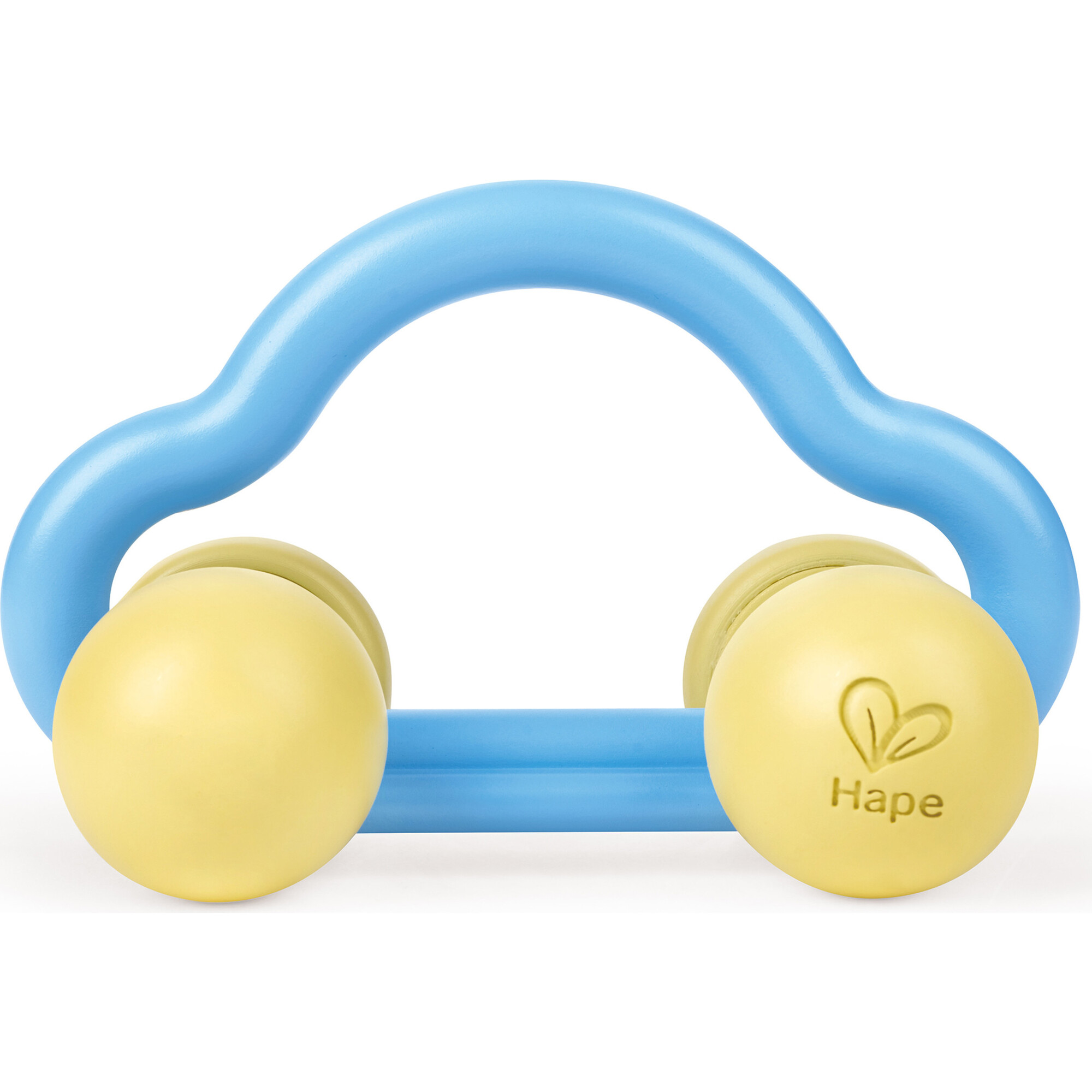 Hape: Rattle & Roll Toy Car - Blue & Yellow - Developmental Toys - 1