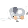 Hape: Push & Pull Elephant - Gray - Wooden Toy - Developmental Toys - 2