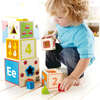 Hape: Pyramid of Play - 5 Wooden Nesting Blocks & Boxes - Play Kits - 3