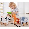 Hape: Push & Pull Giraffe - Orange - Wooden Toy - Developmental Toys - 3