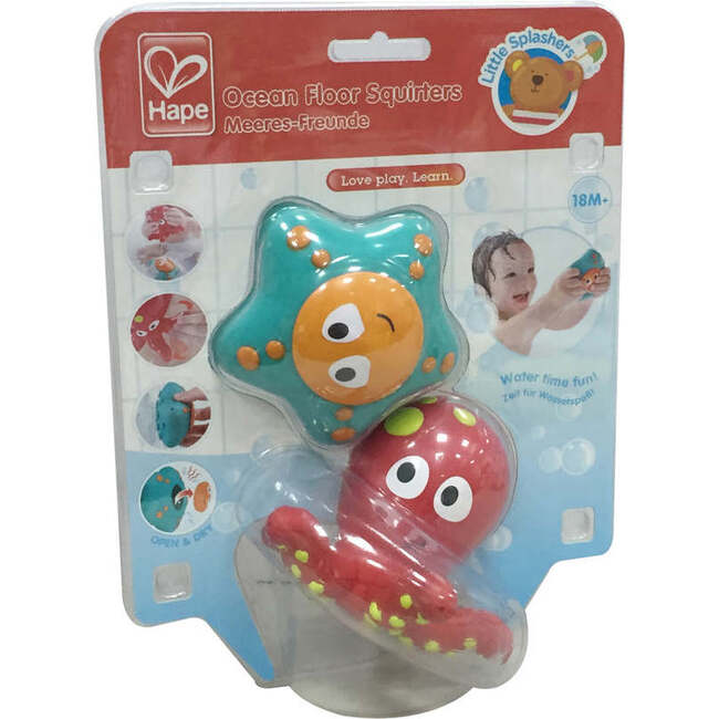 Hape: Ocean Floor Squirters - 2pc Bath Toy Set - Play Kits - 2