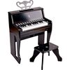 Hape: Learn With Lights Piano w/ Stool - Black - Wooden Electric Musical Toy - Musical - 1 - thumbnail