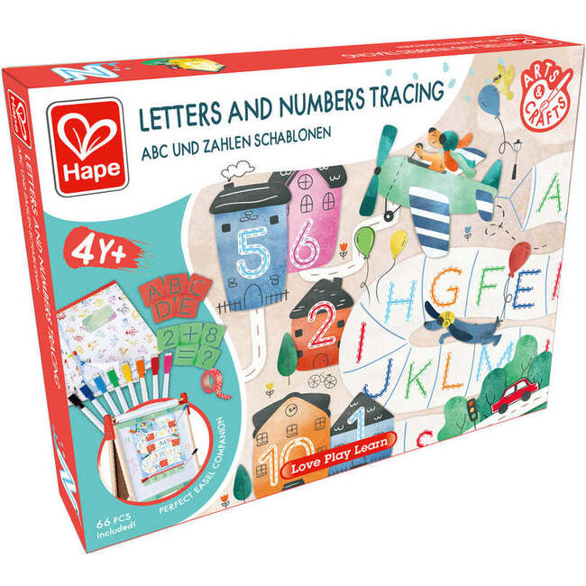 Hape: Letters & Numbers Tracing - 66pc Activity Set - Coloring - 2
