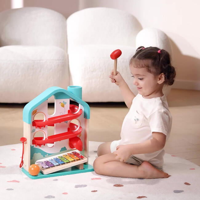 Hape: Melody Mansion Ball Run - Colorful Wooden Toy