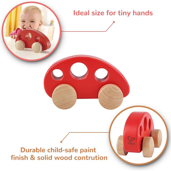 Hape: Mini Van - Red - Wooden Toy Vehicle - Play Kits - 2