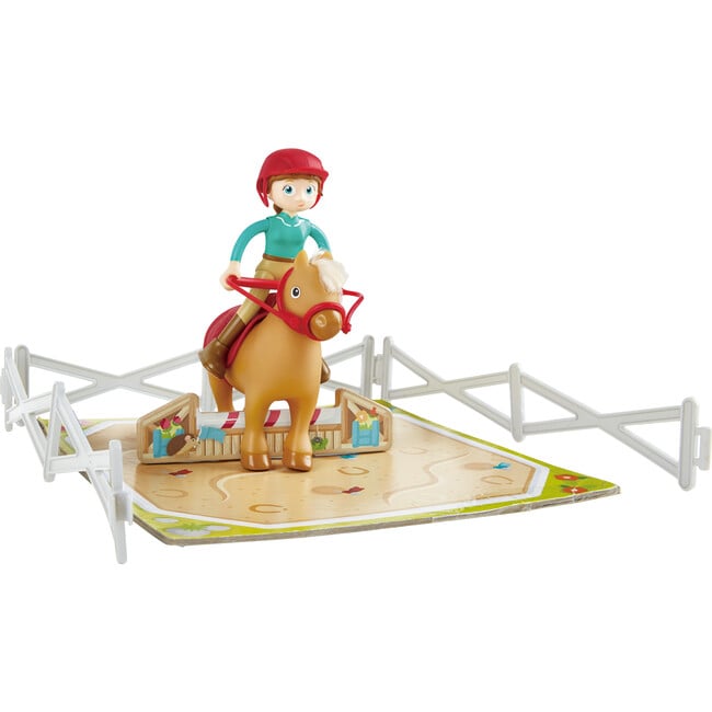 Hape: Pony Club Ranch - Wooden 2 Level Barn Dollhouse - Play Kits - 5