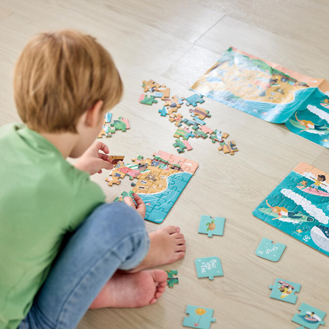 Hape: Ocean Friends Puzzle - 3-In-1, 48pc Each - Puzzles - 2