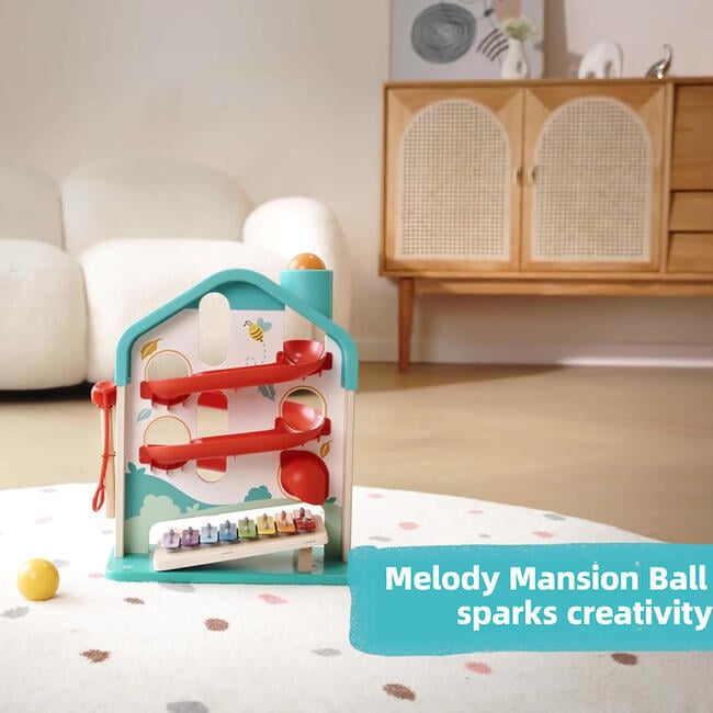 Hape: Melody Mansion Ball Run - Colorful Wooden Toy - Play Kits - 3