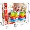 Hape: Double Rainbow Stacker - Wooden Ring Set Toy - Developmental Toys - 3