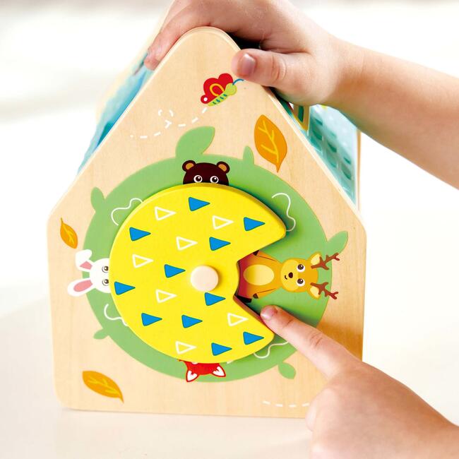 Hape: Critter House Shape Sorter - Wooden Shapes Toy