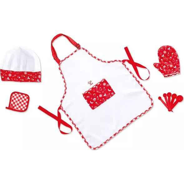 Hape: Chef Pack - 5pc Outfit Set, Red & White