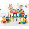 Hape: Build Up & Away Blocks - 100 pcs - Assorted Wooden Set - Blocks - 3