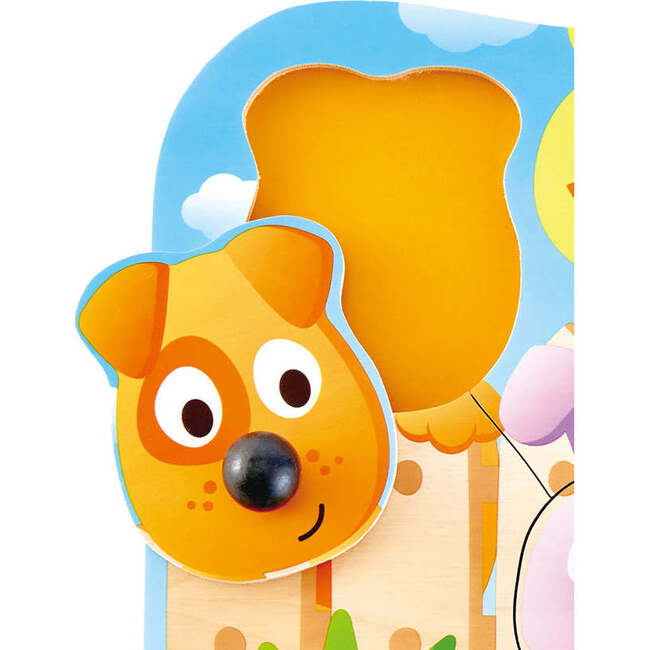 Hape: Big Nose Puzzle: Pet - 4 Piece Colorful Chunky Wooden Puzzle Toy - Puzzles - 2