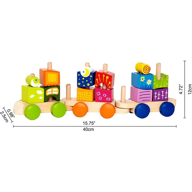 Hape: Fantasia Blocks Train - Wooden Sorting & Stacking Toy - Blocks - 3