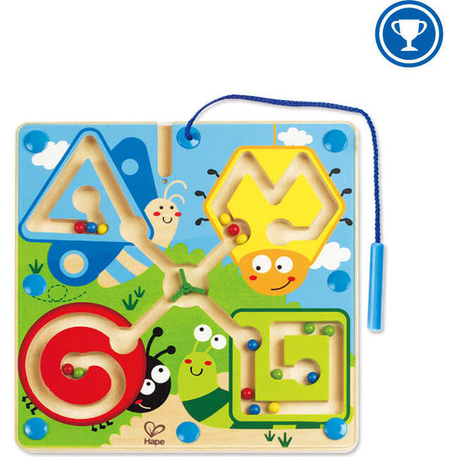 Hape: Best Bugs Magnetic Maze - Wooden Magnetic Wand Bead Maze