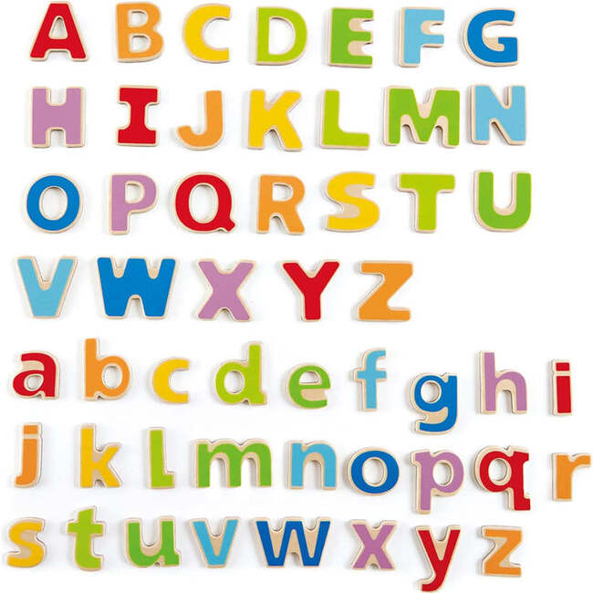 Hape: ABC Magnetic Letters - Wooden Deluxe Fridge Alphabet Magnets - Play Kits - 1
