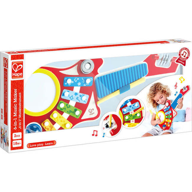 Hape: 6-In-1 Music Maker - Rainbow Colors, Musical Toy - Musical - 2