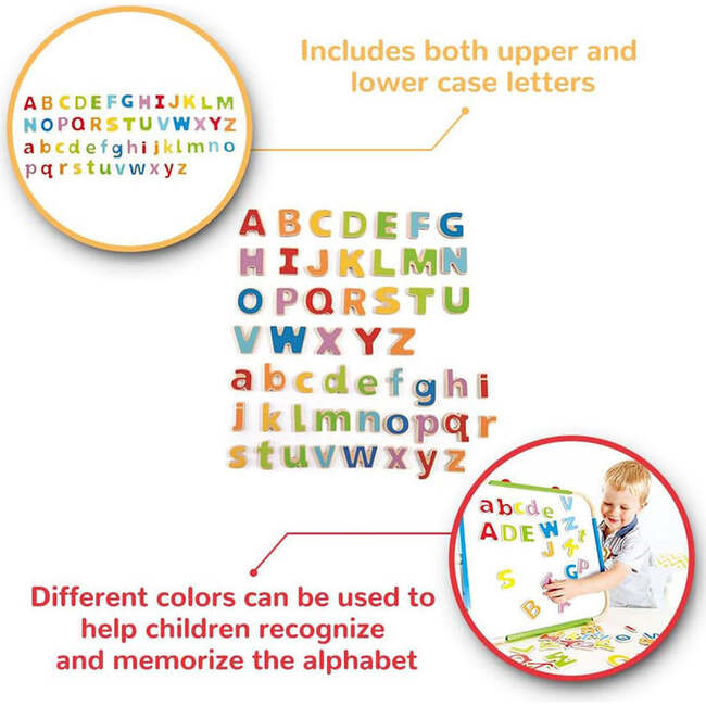 Hape: ABC Magnetic Letters - Wooden Deluxe Fridge Alphabet Magnets - Play Kits - 2