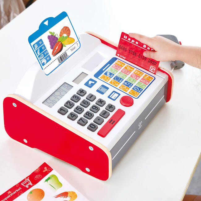 Hape: Beep 'N' Buy Cash Register - 24pc, Red & White