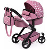 Bayer Design Dolls: Xeo Pram - Pink, White, Stars - Doll Accessories - 1 - thumbnail
