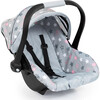 Bayer Design Dolls: Deluxe Car Seat - Grey, Pink, Stars - Doll Accessories - 1 - thumbnail