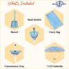 Anchor Works: Classic Beach Umbrella & AnchorONE Kit – Sky Blue - Umbrellas - 2