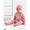 Velour Bunny Footie, Pink - Footie Pajamas - 2