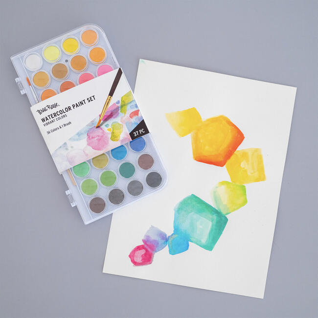 Brea Reese: Essential Watercolor Paint Set: Vibrant - 36 Colors & 1 Brush - Arts & Crafts - 4