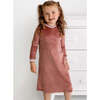 Velour Varsity Nightgown, Dusty Rose - Nightgowns - 2